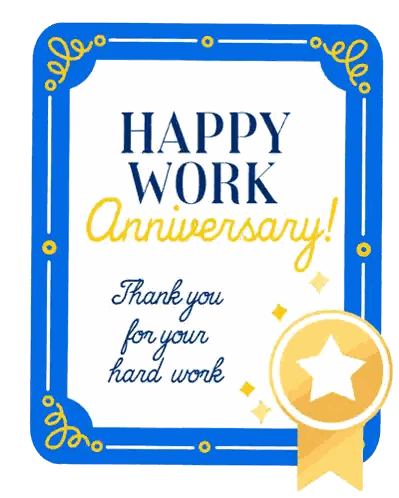 Happy Work Anniversary Card with Star
