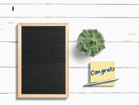 Happy Work Anniversary Chalk Board GIF