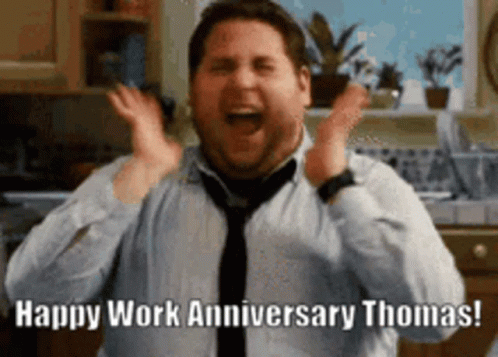 Happy Work Anniversary Excited Man GIF