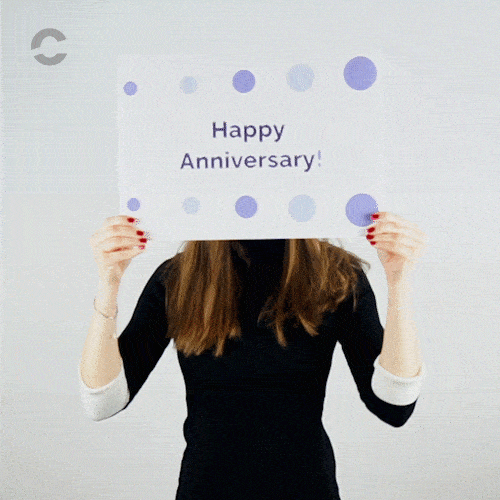 Happy Work Anniversary Girl Smiling GIF