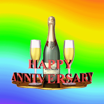 Happy Work Anniversary Wine Celebration GIF