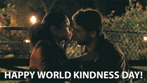 Happy World Kindness Day Man And Woman Hugging GIF
