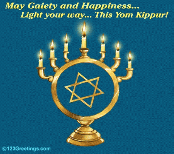 Happy Yom Kippur Greetings Holiest Day Judaism Happiness GIF