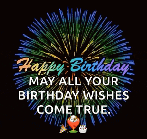 Happybirthday Fireworks Gif GIF