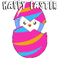 Happyeaster Pengu Sticker GIF