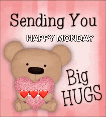 Happymonday Pinkheart Gif GIF
