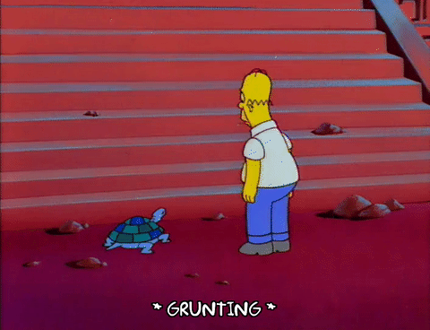 Hard Work Homer Simpson Crawling GIF