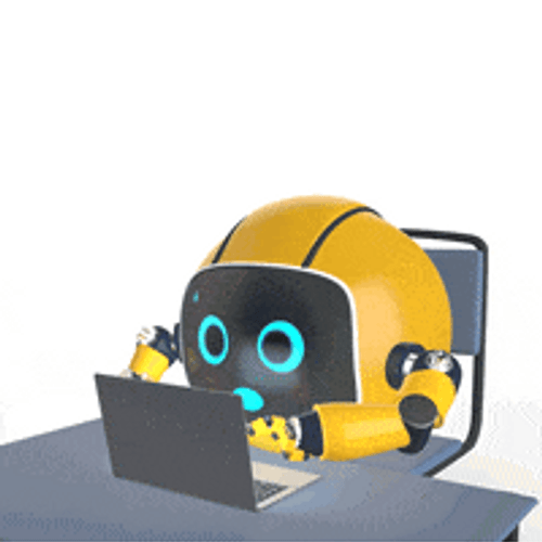 Hard Work Robot Typing GIF