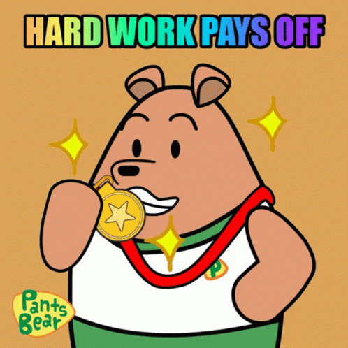 Hardworking Bear Sticker GIF
