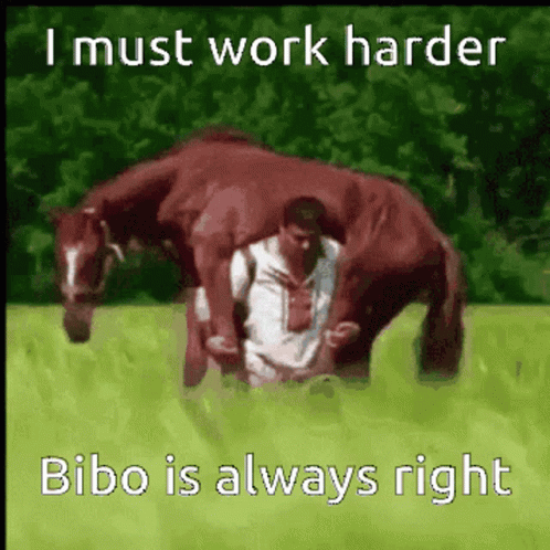 Hardworking Man Carrying Big Horse GIF