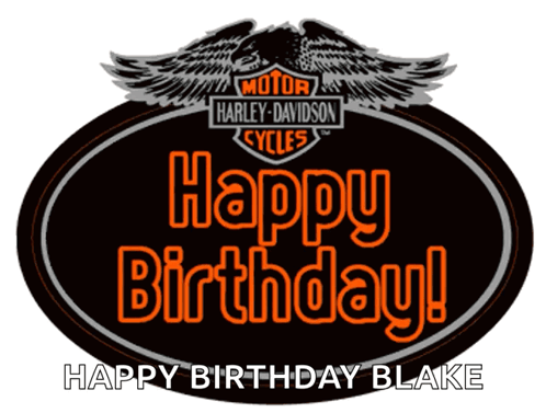 Harley Davidson Logo Happy Birthday Blake GIF