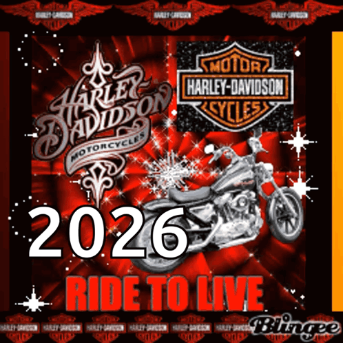Harley Davidson Poster Saying Ride To Live GIF