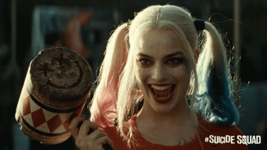Harley Quinn Evil Grin GIF