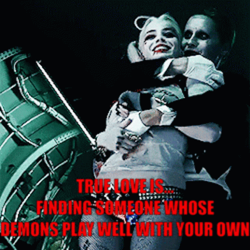 Harley Quinn & Joker Hugging GIF