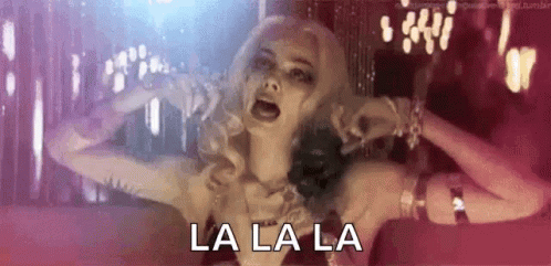 Harley Quinn La La La Not Listening GIF