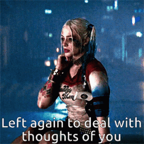 Harley Quinn Left Out Again Raining GIF