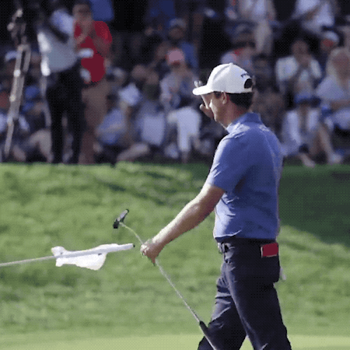 Harris English Handshake In Golf Course GIF