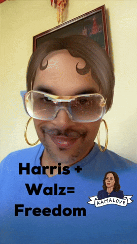 Harris Plus Walz Equals Freedom GIF