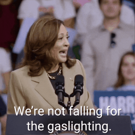 Harris Walz Not Falling For Gaslighting GIF
