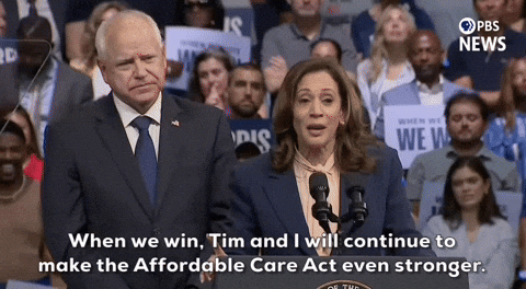 Harris Walz When Won Make Affordable Care Act GIF