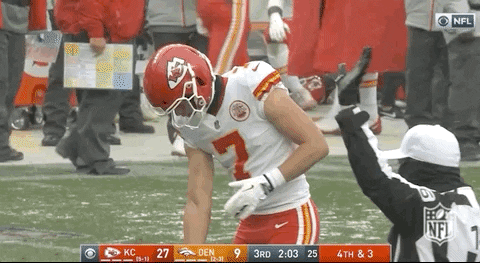 Harrison Butker Drawing Imaginary Line Using Hand GIF