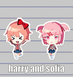 Harry And Sofia Are Featured On A Sticker GIF