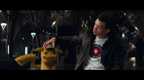 Harry Goodman Fixing Cap Of Detective Pikachu GIF