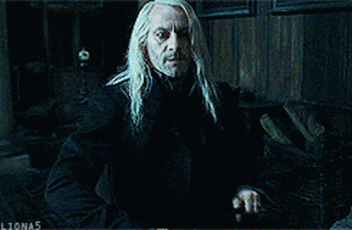 Harry Potter Attacking Lucius Malfoy GIF