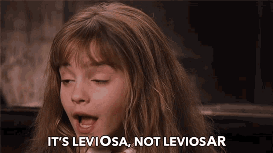 Harry Potter Hermione It's Leviosa GIF