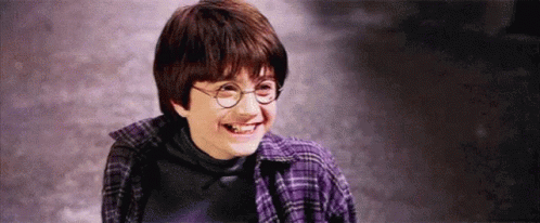 Harry Potter Is Wearing Glasses And A Plaid Shirt And Is Smiling . GIF