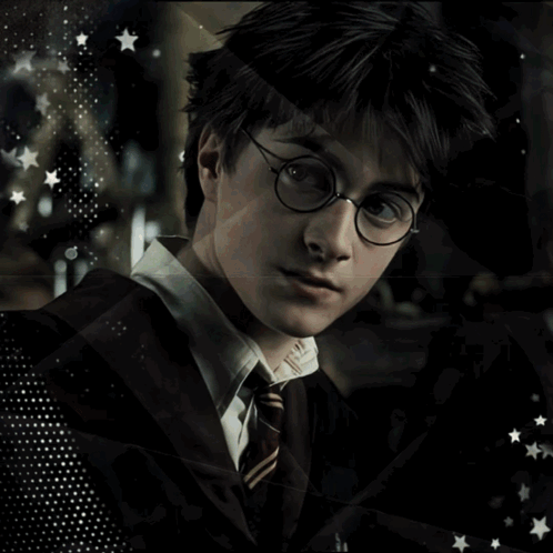 Harry Potter Stands In Front Of A Group Of Students GIF