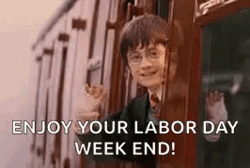 Harry Potter Waving Goodbye Labor Day GIF