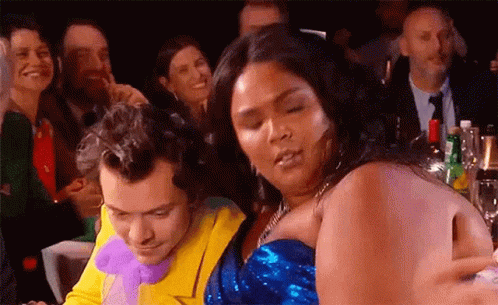 Harry Style And Lizzo Brit Awards GIF
