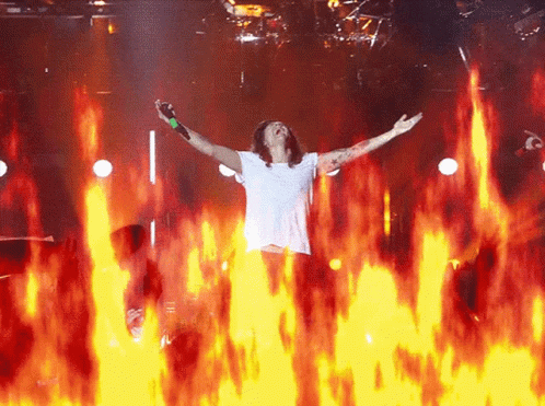 Harry Styles Animated Fire GIF