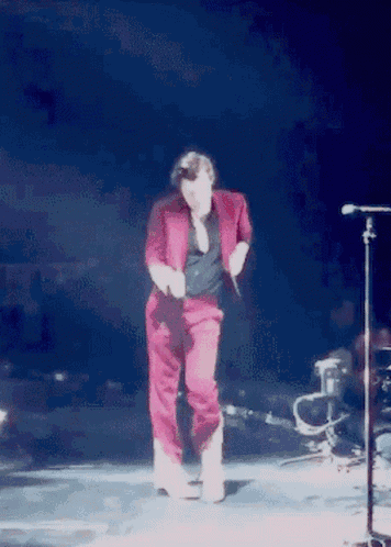 Harry Styles Singing Shirtless Into Microphone