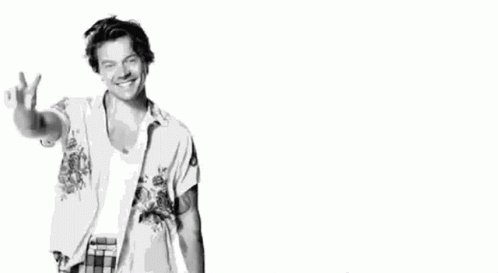 Harry Styles Wearing White Shirt And Plaid Pants GIF