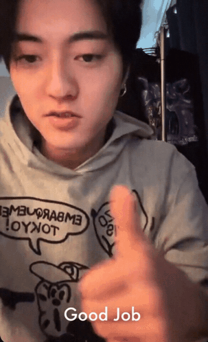 Haruto Treasure Thumbs Up Good Job Meme GIF