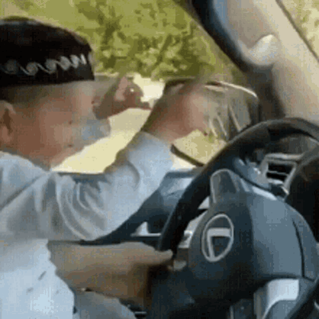 Hasbulla Hasbik Dancing Music Jam Car Drive GIF