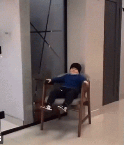 Hasbulla Relax Resting Chair Hello Arm Raise GIF