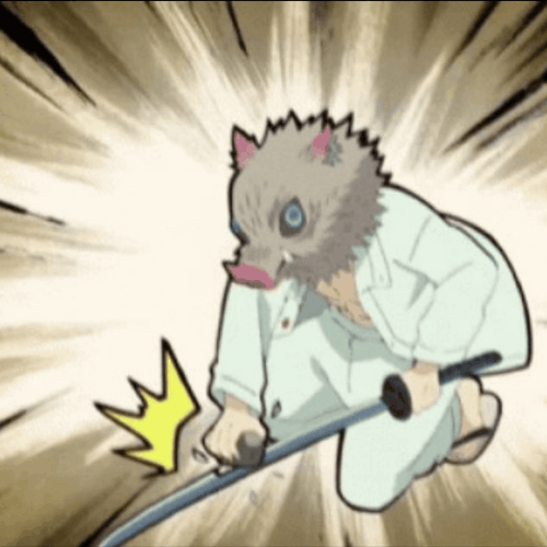 Hashibira Inosuke Punching Sword GIF