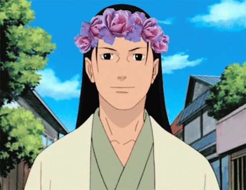 Hashirama Flower Crown And Heart GIF