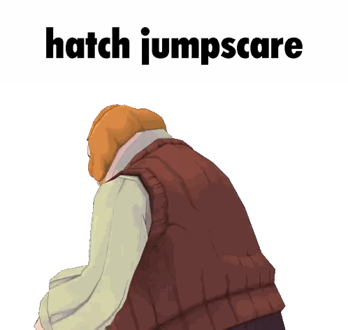 Hatch Jumpscare Cartoon Character Holding Gun