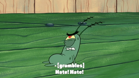 Hate Hate Hate Angry Plankton From Spongebob Squarepants GIF