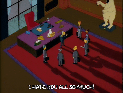 Hate Hate Hate Mr Burns The Simpsons GIF