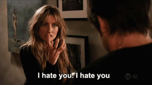 Hate Hate Hate Woman Angry At A Man GIF