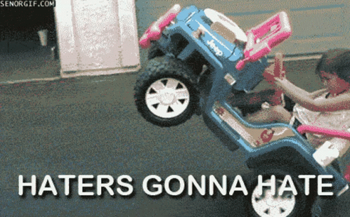 Haters Gonna Hate Wild Ride GIF