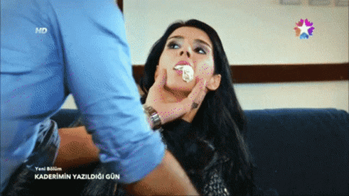 Hatice Sendil Getting Gagged With Long Cloth GIF