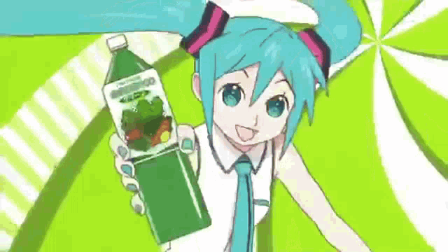 Hatsune Miku Bottle Shake GIF