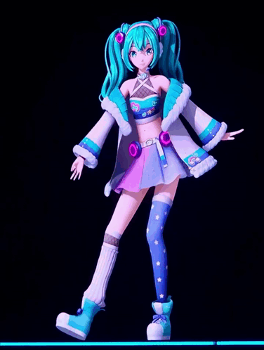 Hatsune Miku Dancing With Headphones GIF