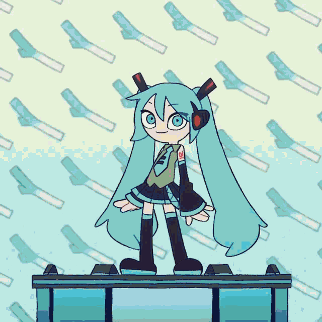 Hatsune Miku Joy Jumping GIF